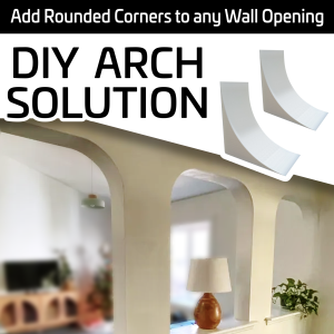 9 x 9 Inch Corner Arch Kit (SET of TWO) - Easily Add Corner Arches to Any Opening