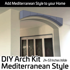 Mediterranean Doorway Arch Kit (Complete Set) - Transform Your Entryway! Semi-Curved - Custom Fit
