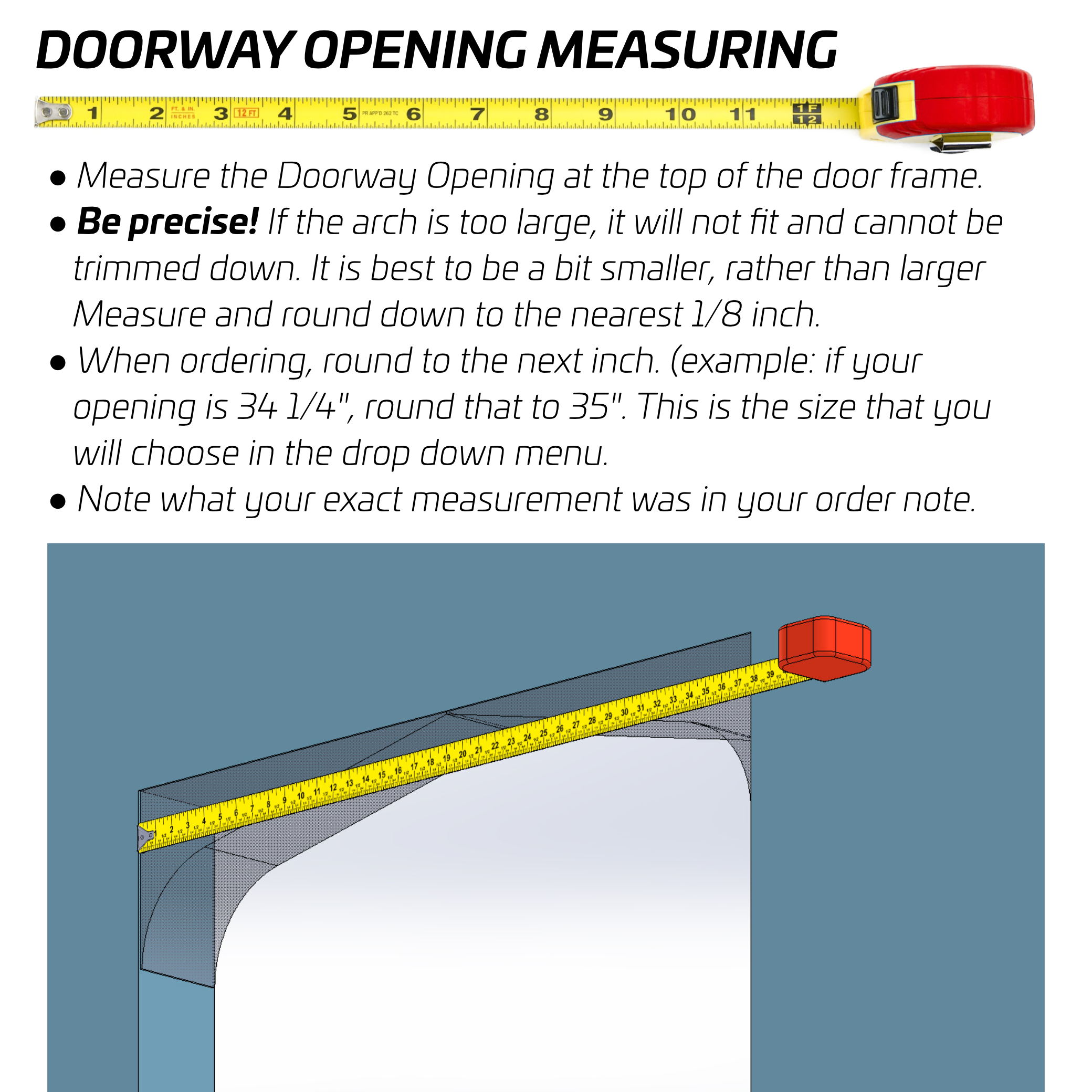 Tudor Style Doorway Arch Kit - Transform Your Entryway! - Custom Fit 24-53 Inch Openings - Image 3